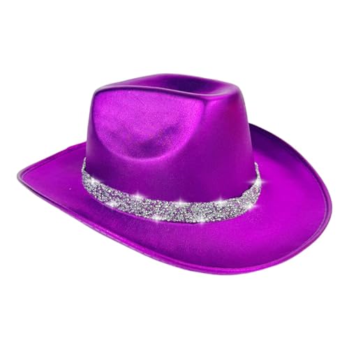 Kixolazr Cosplay Cowboyhut | Disco Bling Kostüm Cosplay Outfit | Stilvoller Western-Themen-Cowboyhut für Halloween, Rollenspiele für Männer, Frauen und Erwachsene von Kixolazr