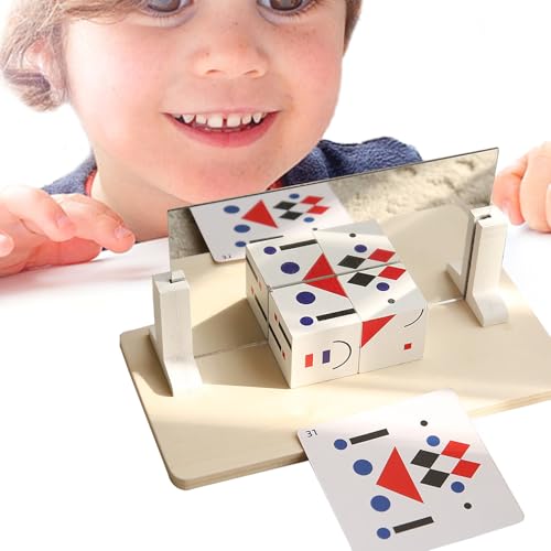Kixolazr Face Changing Block, Geometrischer Spiegel-Symmetrie Würfel, Interaktive Bausteine Mit Wechselbarem Gesicht Zur Förderung Motorischer Fähigkeiten Und Logischen Denkens von Kixolazr