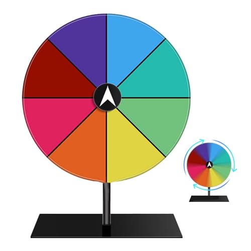 Kixolazr Prize Wheel 8 Slots Tabletop Spinnings Prize Wheel Spinner mit Ständer Dry Erase Spin Wheel Spinner Game Fortune Spinnings The Wheel für Karneval, Messen, Urlaubsaktivitäten von Kixolazr