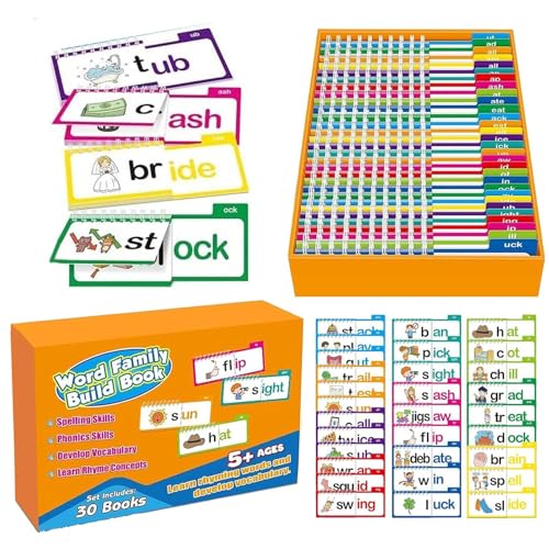 Kixolazr Sichtwörter Flash -Karten Kindergärten, Sichtwort Flash -Karten | Lesen der Spiele FlashCard,Lesen und Reimblätter des Wortschatzes Word-Familien Flash-Kartenpädagogik für im Alter von 4 bis von Kixolazr