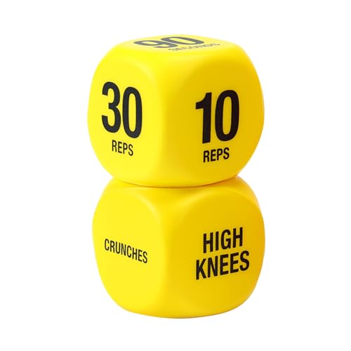 Kixolazr Workout Würfel | 1 Paar Fitness Spielwürfel für Training | Trainingsgeräte Krafttraining Zubehör für Anfänger Reise Büro Haushalt Outdoor Hotel Fitnessraum von Kixolazr