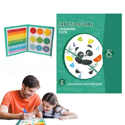 Magnetfraktionskacheln Bildungsrätsel Magnetische Fraktionen Montessori Magnetische Buch Fraktion Puzzle Magnetische Regenbogenfraktion Fliesen für Kinder Vorschule Grundschule von Kixolazr