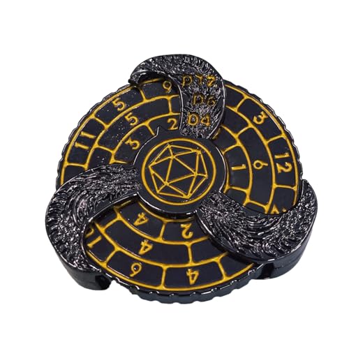 Roulette-Würfelspinner, rotierende Dungeon-Würfel, mechanischer Drachenwürfel für Kreativität, rotierende Drachenwürfelscheibe, Polyeder, einzigartiger Würfelspinner von Kixolazr