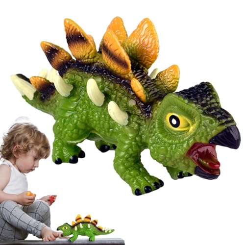 Stegosaurus Spielzeug | Quietschende Mini-Dinosaurierspielzeuge simuliert,Mini-Kinderspielzeug, kognitive Wohndekoration für Jungen, Dinosaurierliebhaber, Erwachsene ab 3 Jahren von Kixolazr