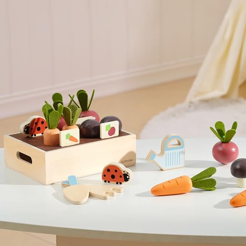 KizKnows Kleiner Garten aus Holz Küchenspielzeug Gemüse-Spielset Holz Kinderküche Spielküche Zubehör Spielküche Lebensmittel Geschenk für Jungen und Mädchen ab 3 Jahre KizKnows Kleiner Garten aus Holz Küchenspielzeug Gemüse-Spielset Holz Kinderküche Spielküche Zubehör Spielküche Lebensmittel Geschenk für Jungen und Mädchen ab 3 Jahre von KizKnows