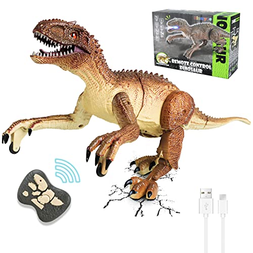 Kizmyee Dinosaurier Spielzeug, Dino Ferngesteuertes Velociraptor für Kinder, Realistische Gehbewegungen, Brüllt, Leuchtende Augen und Kopfschütteln, Geburtztag Geschenk Ostergeschenke für Kinder Kizmyee Dinosaurier Spielzeug, Dino Ferngesteuertes Velociraptor für Kinder, Realistische Gehbewegungen, Brüllt, Leuchtende Augen und Kopfschütteln, Geburtztag Geschenk Ostergeschenke für Kinder von Kizmyee