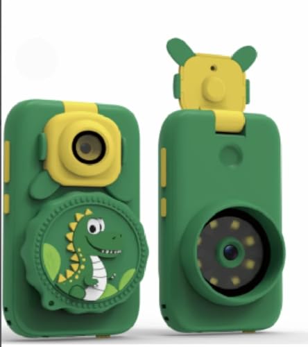 Spielzeug Handy, Dinosaurier Kinder-Mikroskop Handy für 3 4 5 6 7 8+ Jahre alt Jungen und Mädchen multifunktionale Lernspielzeug mit Touchscreen, Flip-Kamera, 32GB Karte, Kinder Smartphone von Kizmyee