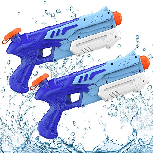 Wasserpistole, 2 Pack Super Squirt Wasserpistolen,300ML Großer Kapazität & 10 Meter Reichweite, Kind Water Gun Blaster Spielzeug für Sommerpartys im Freien, Strand, Pool Strandspielzeug von Kiztoys