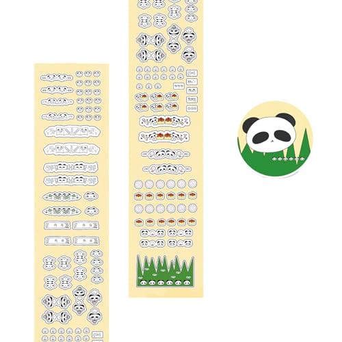 2meter Dekoratives Papierband Mit Cartoon Panda Und Klopfenmuster Für Planer Und Geschenke Wickeln Für Journalpersonalisierung von Klaisy