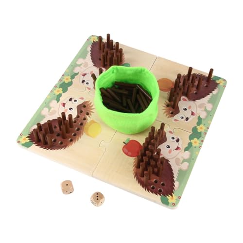 Holzsticks Und Würfeln Playset Für Kinder Fine Motor Skill 2 Player Game Hedgehog Holzstock Set Stick Und Würfelwerkzeug von Klaisy