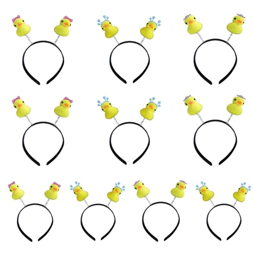 Klaisy 10 x kleine gelbe Enten-Stirnbänder für Damen, modische Kopfbedeckung, Festival, Kopfschmuck für Karneval, Party, Rollenspiel, Kostüm-Werkzeug Klaisy 10 x kleine gelbe Enten-Stirnbänder für Damen, modische Kopfbedeckung, Festival, Kopfschmuck für Karneval, Party, Rollenspiel, Kostüm-Werkzeug von Klaisy