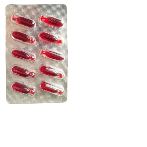 Klaisy 10pcs Halloween Gefälschte Blutkapselpillen Für Vampire Horror Lustiger Witz Streich Trick Cosplay Make Up Accessoires von Klaisy