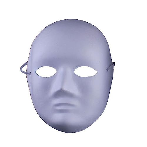 Klaisy Diygraffiti Gesichtsmasken Papier Leere Weiße Handgemalte Maske Vollgesichtsmasken Für Halloween Cosplay Party Farbe von Klaisy