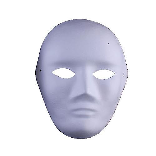 Klaisy Diygraffiti Gesichtsmasken Papier Leere Weiße Handgemalte Maske Vollgesichtsmasken Für Halloween Cosplay Party Farbe von Klaisy