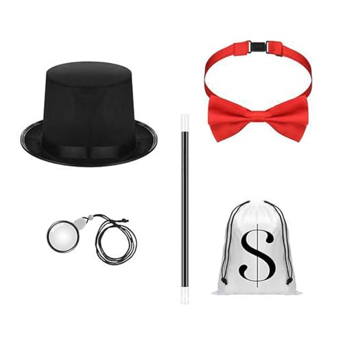 Klaisy Faltbarer Zaubererhut für Erwachsene, stabiler Stoff, erhöht die Haltbarkeit, tragbar für Theateraufführungen und Partys, Magier-Kopfbedeckung von Klaisy