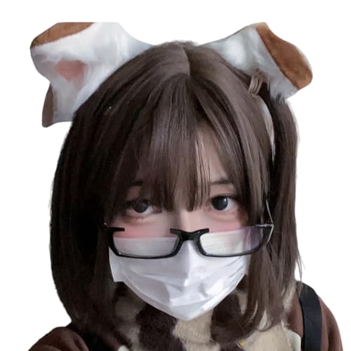 Klaisy Hundeohren Plüsch Stirnband Weich Bequem Kopfbedeckung Pelztier Ohr Kostüm Zubehör für Partys und Cosplay von Klaisy