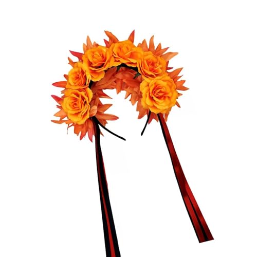Klaisy Leichter Chrysanthemen-verzierter Kopfschmuck, bequemes Haarband für lange Stunden während Halloween-Festivals, Festivals, Chrysanthemen-Haar-Accessoire von Klaisy