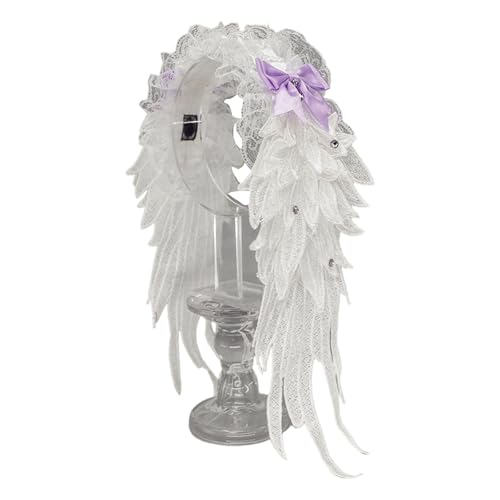 Klaisy Punk-Haarband mit Punk-Spitze und Engelsflügel-Schleife, verstellbar, für Damen und Mädchen, Kostüm, Event-Zubehör, Party Klaisy Punk-Haarband mit Punk-Spitze und Engelsflügel-Schleife, verstellbar, für Damen und Mädchen, Kostüm, Event-Zubehör, Party von Klaisy