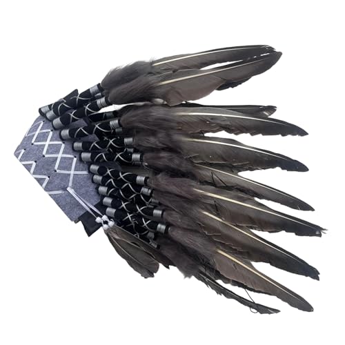 Klaisy Traditioneller gefiederter Kopfschmuck für Cosplay, Festival, Haarschmuck für ethnische Mode-Liebhaber und Feiertage, Halloween, Party-Kopfschmuck von Klaisy