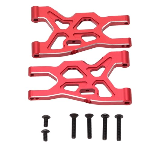 Klanata 1/8 RC Lower Swing Arm - Vorderradaufhängelarm -Upgrade mit Vibrationsreduzierung, langlebige Lenkkomponenten für RC -Autos und LKWs (Rot) von Klanata