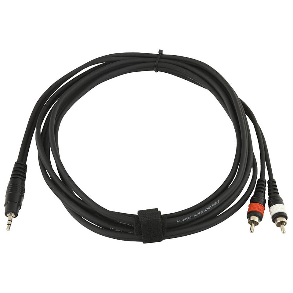 Klang Jack plug mini stereo to 2x Cinch 1 m Y-Kabel von Klang