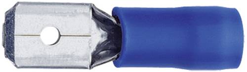 Klauke 830 Flachstecker Steckbreite: 6.3mm Steckdicke: 0.8mm 180° Teilisoliert Blau von Klauke