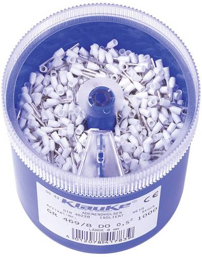 Klauke GR4698DO Aderendhülsen-Sortiment 0.5mm² Teilisoliert Weiß 1000 Teile von Klauke