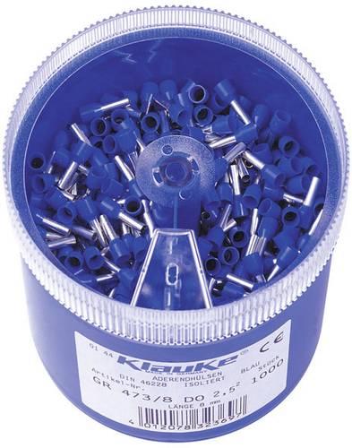 Klauke GR4738DO Aderendhülsen-Sortiment 2.5mm² Teilisoliert Blau 1000 Teile von Klauke