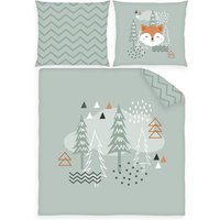 Babybest® 2485411212 - Nordic Forest, Wiegen- und Wagenbettwäsche-Set, Baumwolle/Renforcé, 35 x 40 cm, 80 x 80 cm von Klaus Herding GmbH