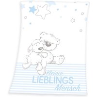 Herding 1440212014 - Lieblingsmensch, Decke, Polyester, blau, 75x100 cm von Klaus Herding GmbH