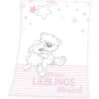 Herding 1440213014412 - Lieblingsmensch, Decke, Polyester, rosa, 75x100 cm von Klaus Herding GmbH