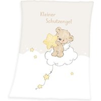 Herding 1440232014 - babybest®, Babydecke, Kleiner Schutzengel, Microfaser, weiss/beige, 75x100 cm von Klaus Herding GmbH