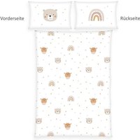 Herding 2685359063 - babybest® Flanell-Bettwäsche, Little Friends, Baumwolle, 40x60/100x135 cm von Klaus Herding GmbH