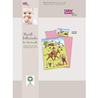 Herding 2685923063 - Ponyhof, Flanell Bettwäsche Set, Bio Cotton, Mehrfarbig, 40 x 60 cm, 100 x 135 cm von Klaus Herding GmbH