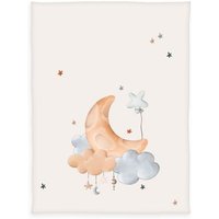 Klaus Hering 1440290014 - babybest® Microfaserflausch-Decke, Moon and Stars, 75x100 cm von Klaus Herding GmbH
