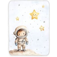 Klaus Hering 1940234014 - babybest® Super Soft-Velvet Decke, Kleiner Astronaut, 75x100 cm von Klaus Herding GmbH