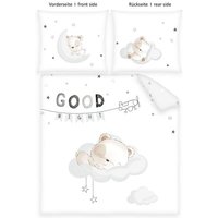 Klaus Hering 2485216212 - babybest® Bettwäsche, Sleeping little bear, für Wiege und Kinderwagen, 35x40+80x80 cm von Klaus Herding GmbH