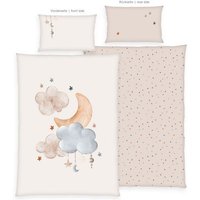 Klaus Hering 2485290063 - babybest® Bettwäsche, Moon and Stars, Made in Green, 40x60+100x135 cm von Klaus Herding GmbH