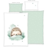 Klaus Hering 2485292063 - babybest® Bettwäsche, Kleiner Igel, Made in Green, 40x60+100x135 cm von Klaus Herding GmbH