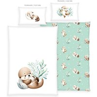 Klaus Hering 2485415063 - babybest® Bettwäsche, Schnuffel-Otter, Made in Green, 40x60+100x135 cm von Klaus Herding GmbH