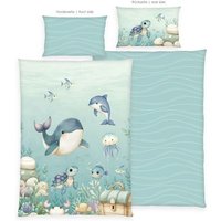 Klaus Hering 2485485063 - babybest® Bettwäsche, Ozeanfreunde, Made in Green, 40x60+100x135 cm von Klaus Herding GmbH