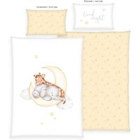 Klaus Hering 2685248063 - babybest® Flanell-Bettwäsche, Sleeping on the moon, Made in Green, 40x60+100x135 cm von Klaus Herding GmbH