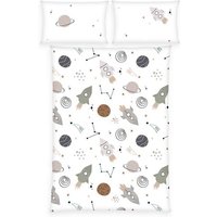 Klaus Hering 2685391063 - babybest® Flanell-Bettwäsche, Weltall, Made in Green, 40x60+100x135 cm von Klaus Herding GmbH
