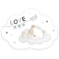 Klaus Hering 5440206093 - babybest® Soft Velboa Kissen, Sleeping little bear, 36x25,5cm von Klaus Herding GmbH