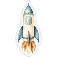 Klaus Hering 5485234093 - babybest® Konturenkissen, Rakete Konturenkissen, 36x16,5cm von Klaus Herding GmbH