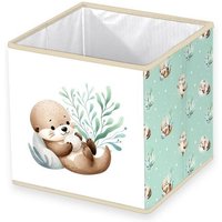 Klaus Hering 8585215196 - babybest® Aufbewahrungsbox, Schnuffel-Otter , 30x30x30 cm von Klaus Herding GmbH