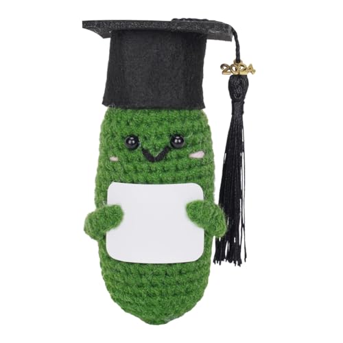 Kleagary Hand-Hooking Cute Plush Dolls, Cute Knit Plush Doll Decoration Doktorhut Gurke 2024 Anhänger Kleagary Hand-Hooking Cute Plush Dolls, Cute Knit Plush Doll Decoration Doktorhut Gurke 2024 Anhänger von Kleagary
