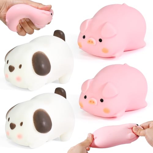 Kleemeiero 4 Stück Anti Stress Spielzeug, 2 Schweine Quetschspielzeug Stress Schwein Kreatives Dekompressions Piggy 2 Welpe Squishy Squeeze Spielzeug Figur Stretch-Spielzeug für Erwachsene und Kinder Kleemeiero 4 Stück Anti Stress Spielzeug, 2 Schweine Quetschspielzeug Stress Schwein Kreatives Dekompressions Piggy 2 Welpe Squishy Squeeze Spielzeug Figur Stretch-Spielzeug für Erwachsene und Kinder von Kleemeiero