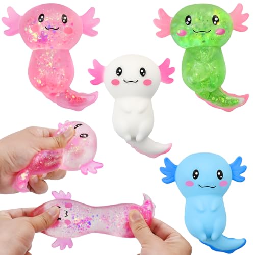 Kleemeiero Axolotl Spielzeug 4 Stück Axolotl Sugar Squeeze Toy Glitzer Axolotl Antistressball Stressabbau Sensorische Squishy Toy Squishy Axolotl Spielzeug Squeeze Ball für Kinder und Erwachsene Kleemeiero Axolotl Spielzeug 4 Stück Axolotl Sugar Squeeze Toy Glitzer Axolotl Antistressball Stressabbau Sensorische Squishy Toy Squishy Axolotl Spielzeug Squeeze Ball für Kinder und Erwachsene von Kleemeiero