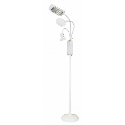 Kleiber LED Stehlampe mit Halte-Clip und Lupe Weiß 154,5cm von Kleiber